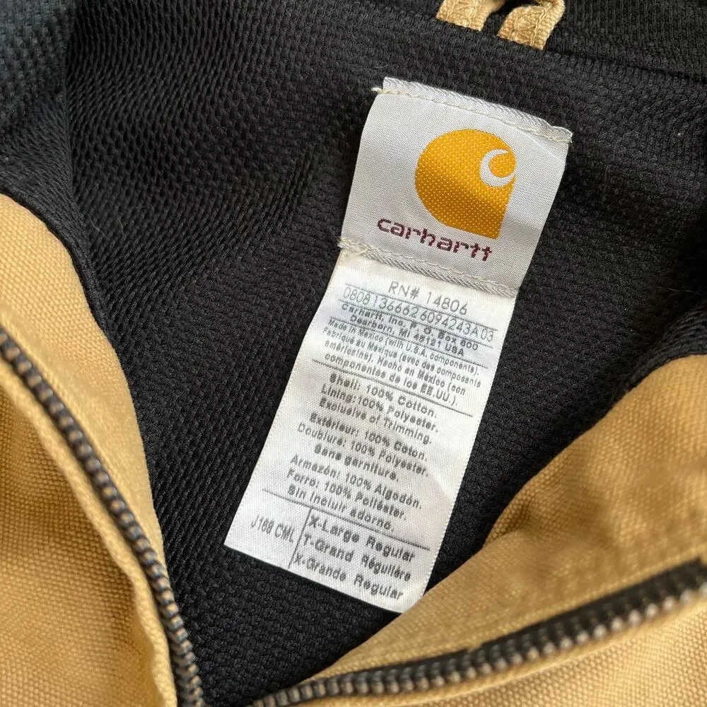 Carhartt J169 CML brown hooded work wear jacket